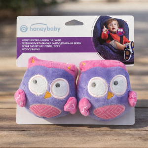 Бебешки възглавнички за поддръжка на врата - сови - 2 бр.