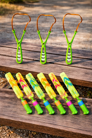 Играчка - прашка със светещи стрелички - 9 части