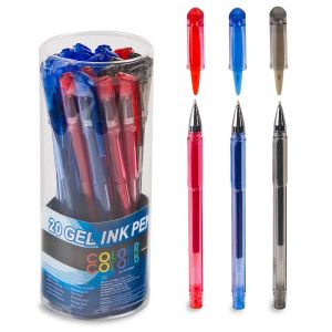 Химикалки - гел - 3 цвята - 20 бр.