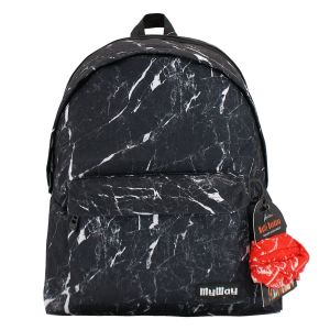 Чанта - ученическа - мраморна + шал