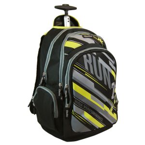 Чанта - ученическа - с колелца - черно и жълто