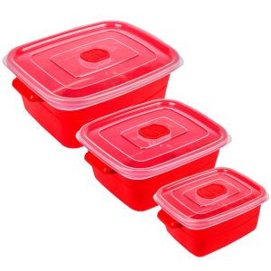 Кутия за храна с капак - различни размери - 3 бр.