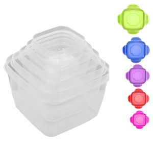 Кутия за съхранение на храна - с капак - 5 различни размера