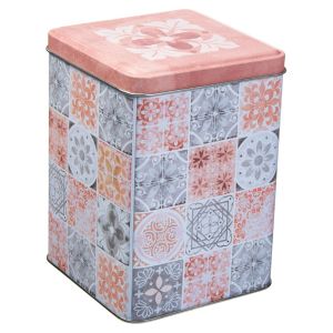 Кутия за съхранение - метална - розова