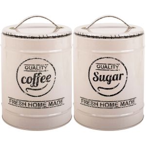 Кутия за кафе и захарница - метални