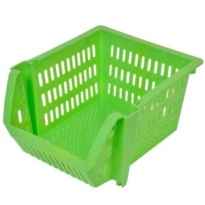 Кошница за съхранение - пластмасова - зелена