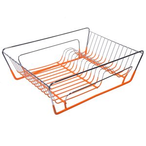 Сушилник за съдове и прибори - метален - оранжев