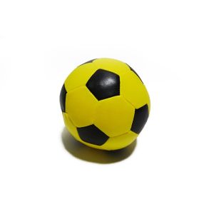 Бебешка футболна топка - жълто и черно - 10 см.