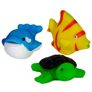 Гумени играчки за баня - морски обитатели - 3 бр.
