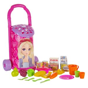 Детска пазарска количка с продукти