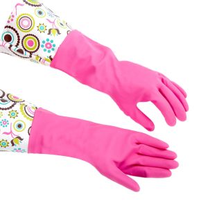 Домакински ръкавици от латекс - розови